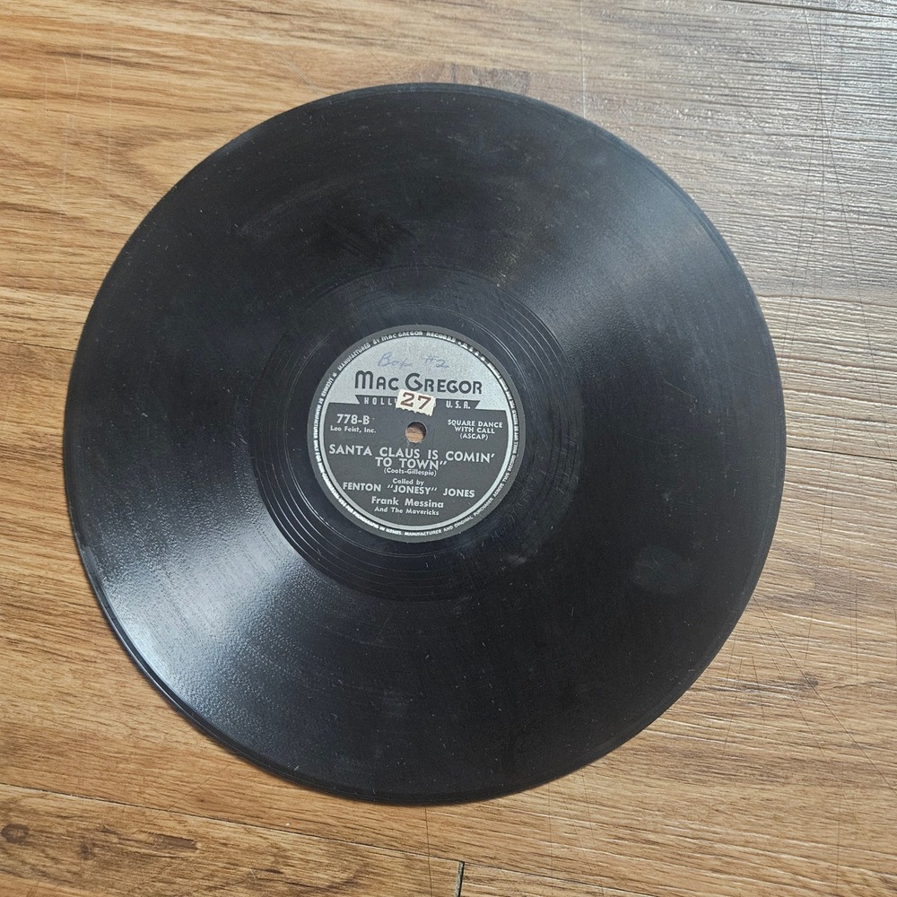 Fenton "Jonesy" Jones – Santa Claus Is Comin' To Town Mac Gregor 78 RPM V+/V+